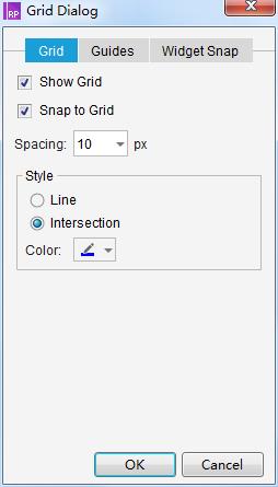 Axure RP8 的网格、引导线、辅助线和捕捉的使用